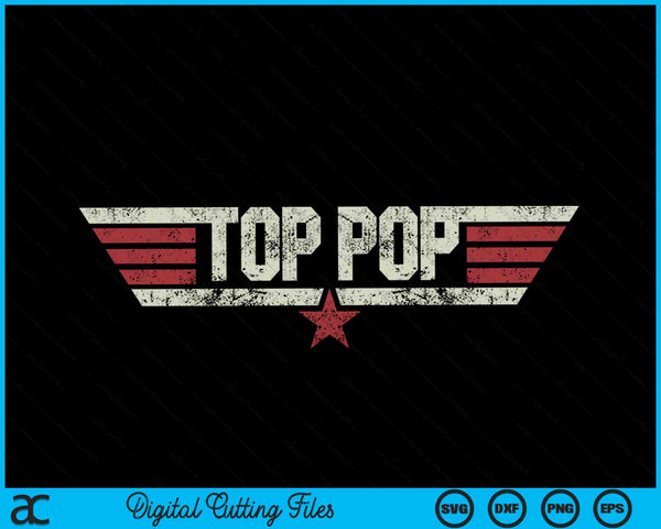 Top Pop Funny Vintage 80's SVG PNG Cutting Printable Files