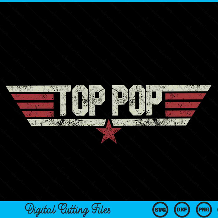 Top Pop Funny Vintage 80's SVG PNG Cutting Printable Files