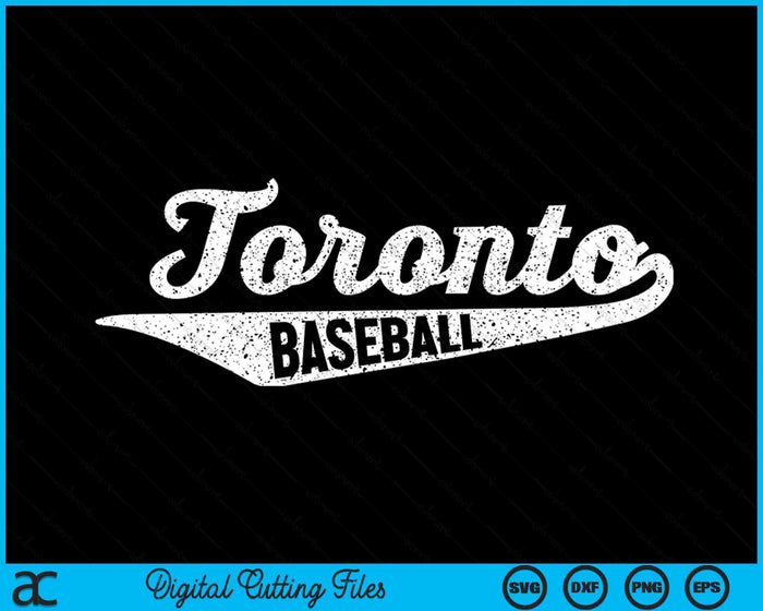 Toronto Baseball Script Vintage noodlijdende SVG PNG digitale snijbestanden