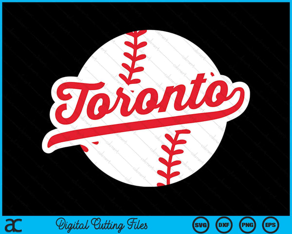 Toronto Baseball Vintage Ohio Pride Love City Red SVG PNG Digital Cutting Files
