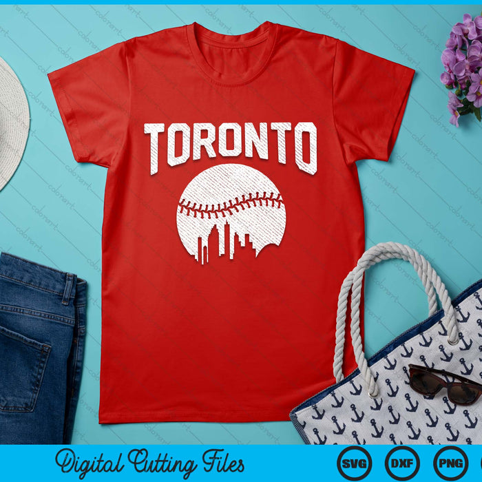 Toronto City California Baseball Skyline Vintage Souvenir SVG PNG Digital Printable Files