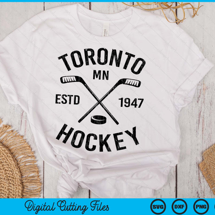 Toronto Minnesota Ice Hockey Sticks Vintage Gift SVG PNG Digital Cutting Files