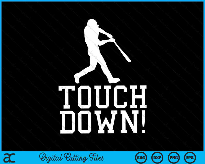 Touchdown honkbal sport SVG PNG digitale snijbestanden