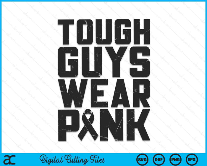 Stoere jongens dragen roze borstkanker bewustzijn SVG PNG digitale snijbestanden