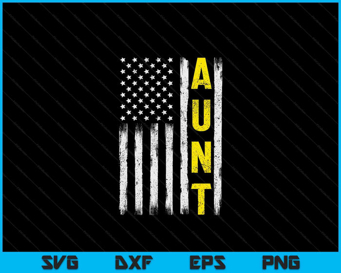 Sleepwagenchauffeur gele lijn tante USA vlag SVG PNG digitale snijbestanden