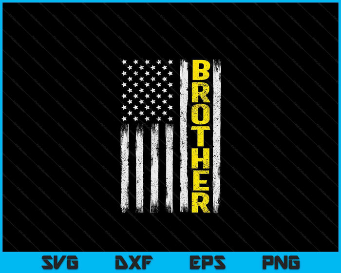Tow Truck Driver Yellow Line Brother USA Flag SVG PNG Digital Cutting Files