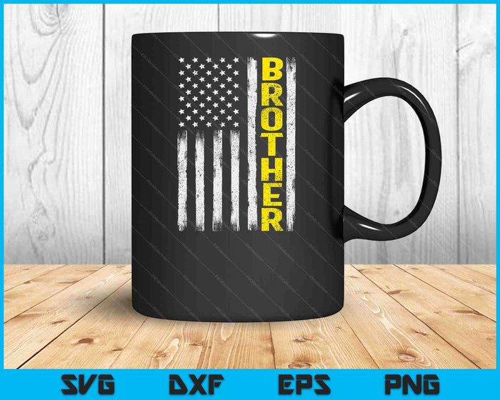 Tow Truck Driver Yellow Line Brother USA Flag SVG PNG Digital Cutting Files