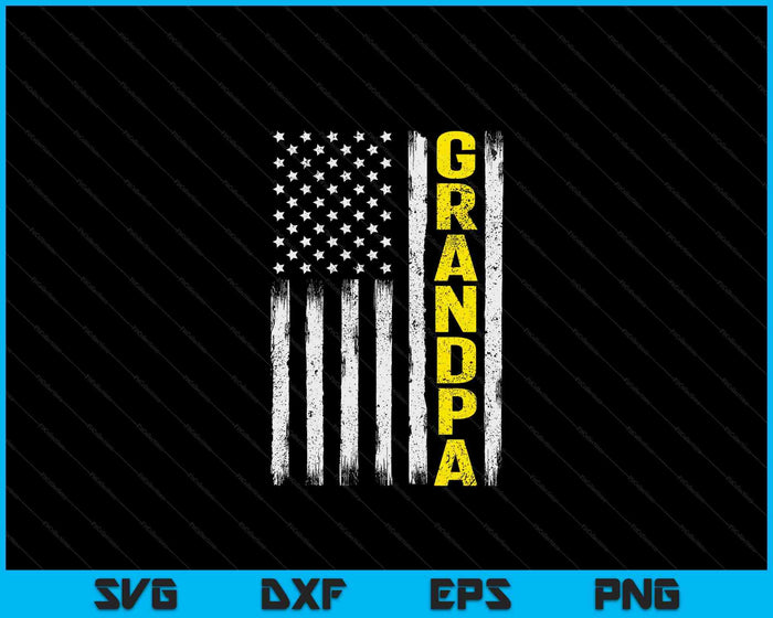 Tow Truck Driver Yellow Line Grandpa USA Flag SVG PNG Digital Cutting Files