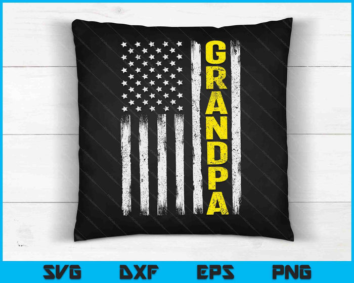 Tow Truck Driver Yellow Line Grandpa USA Flag SVG PNG Digital Cutting Files