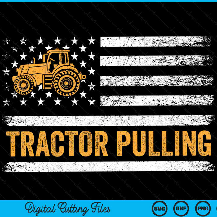 Tractor pulling American flag 4th of July SVG cut file