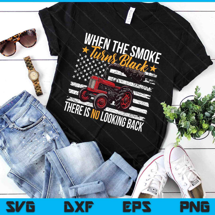 Tractor Pulling Power Smoke Turns Black Tractorpulling Usa SVG PNG Digital Printable Files