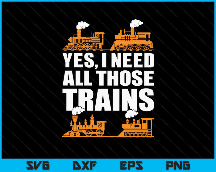 Train Collector Funny Model Train SVG PNG Digital Cutting Files