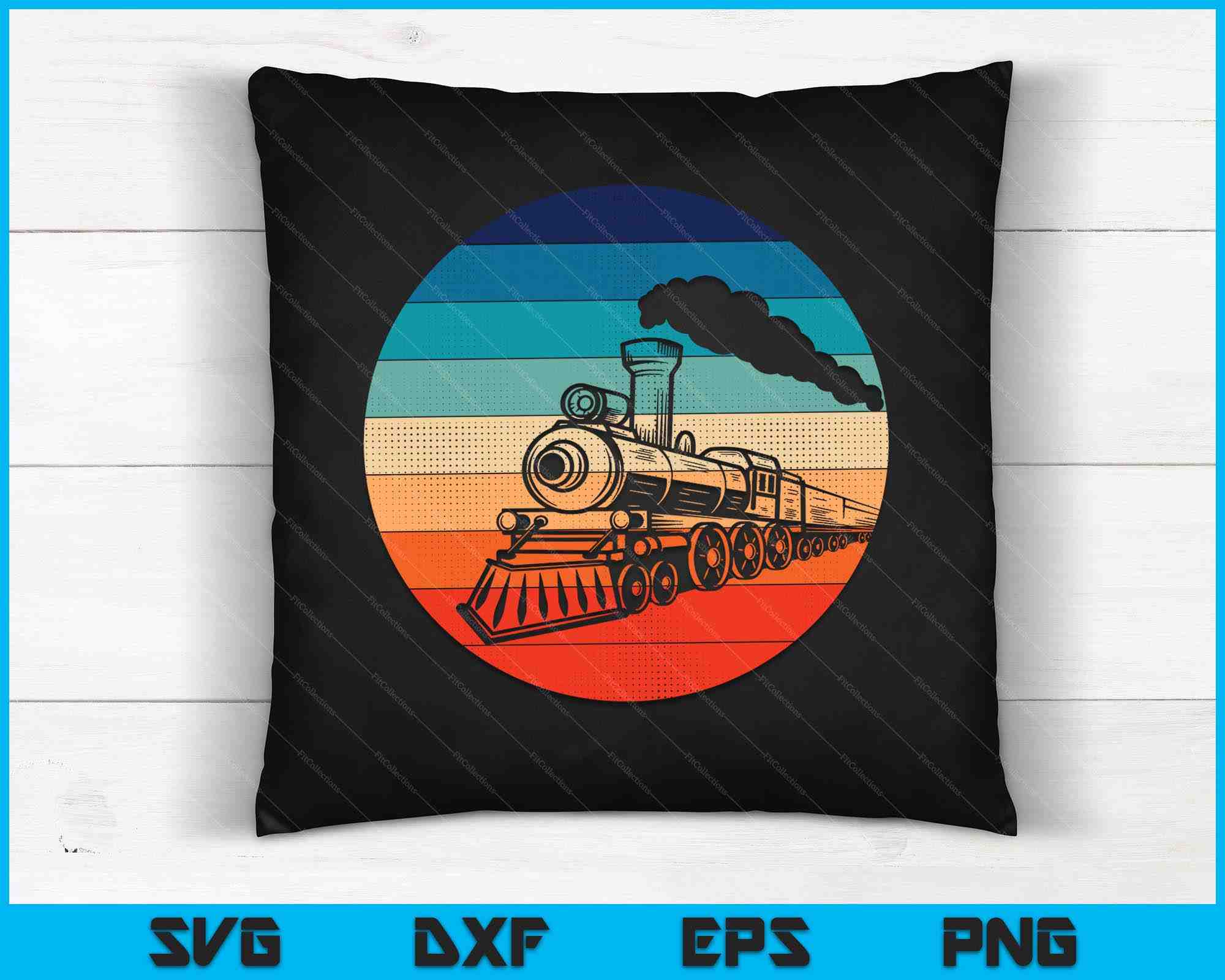 Train Railroad Vintage Retro Locomotive Old Model SVG Cutting Files ...