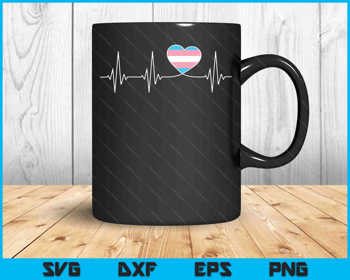 Transgender vlag hart voor Trans Pride en Transgender Pride SVG PNG digitale afdrukbare bestanden