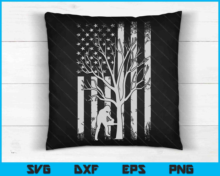 Tree Cutter American Flag Chainsaw Operator Arborist Patriot SVG PNG Digital Cutting Files