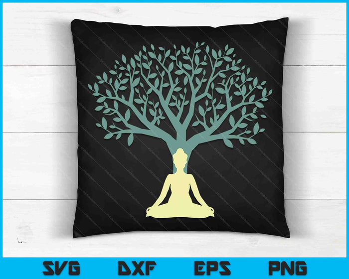 Tree Of Life Yoga Zen Meditation Buddhism Spiritual SVG PNG Digital Printable Files