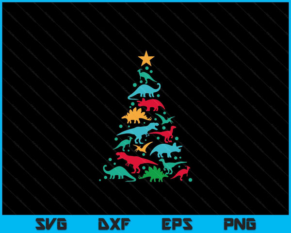 Boom Rex Dinosaur Dino Kerst Kerstboom Grappige SVG PNG Digitale Snijbestanden