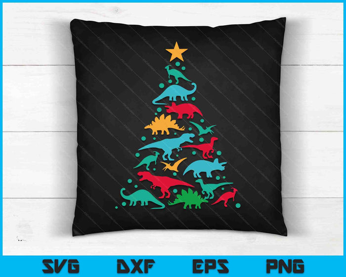 Boom Rex Dinosaur Dino Kerst Kerstboom Grappige SVG PNG Digitale Snijbestanden