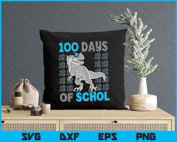 Trex 100 Days Smarter 100th Day School SVG PNG Digital Printable Files