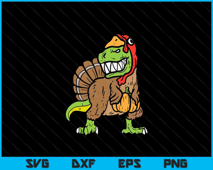 Trex Dinosaur Turkey Funny Toddler Kids Thanksgiving SVG PNG Digital Printable Files