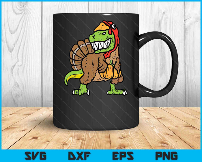 Trex Dinosaur Turkey Funny Toddler Kids Thanksgiving SVG PNG Digital Printable Files