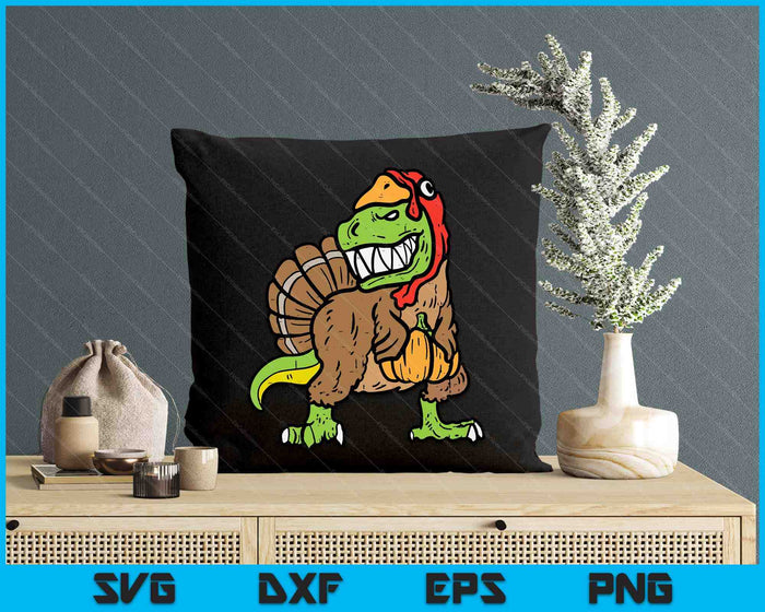 Trex Dinosaur Turkey Funny Toddler Kids Thanksgiving SVG PNG Digital Printable Files