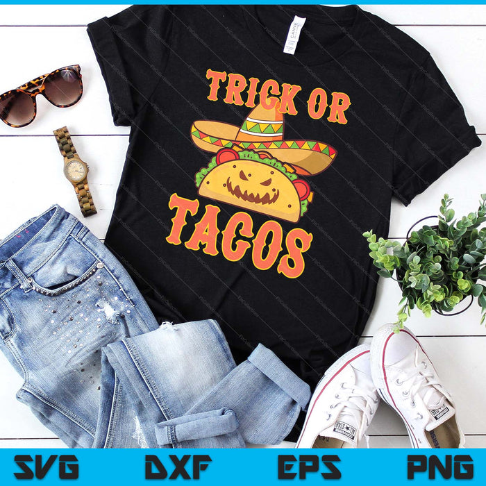 Trick or Treat Taco Food Halloween Taco Lover SVG PNG digitale snijbestanden