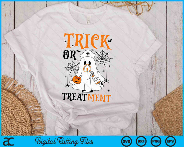 Trick Or Treatment Respiratory Therapist Nurse Halloween SVG PNG Digital Cutting Files