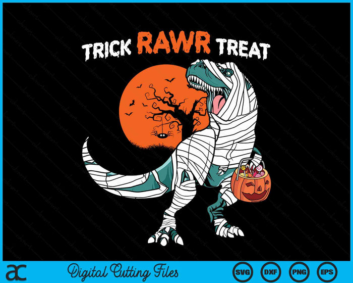 Trick Rawr Treat Halloween Dinosaur SVG PNG Digital Cutting Files