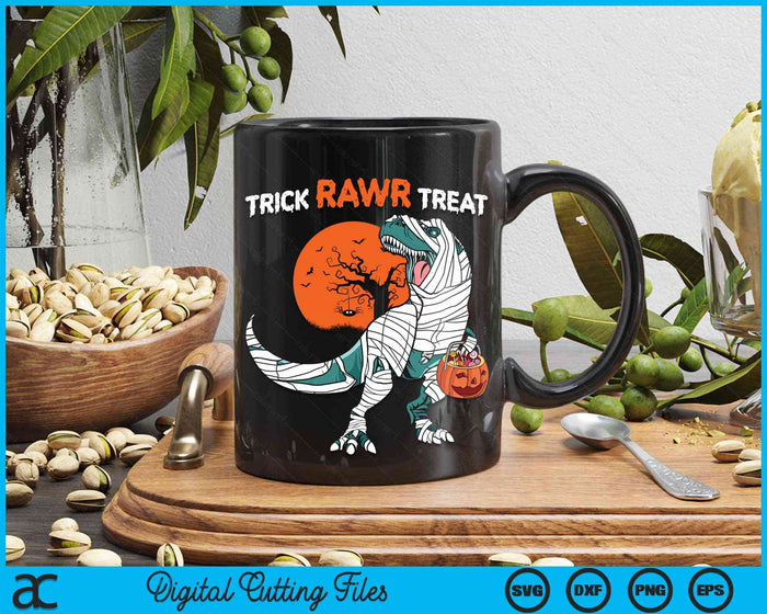 Trick Rawr Treat Halloween Dinosaur SVG PNG Digital Cutting Files