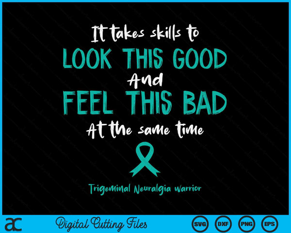 Trigeminal Neuralgia Awareness SVG PNG Digital Cutting Files