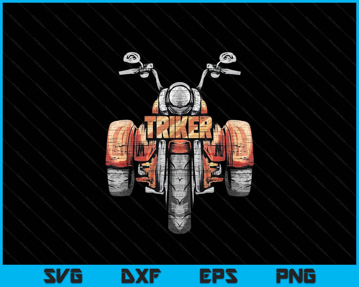 Triker König Trike Motorcycle Motor Trike Biker SVG PNG Digital Printable Files