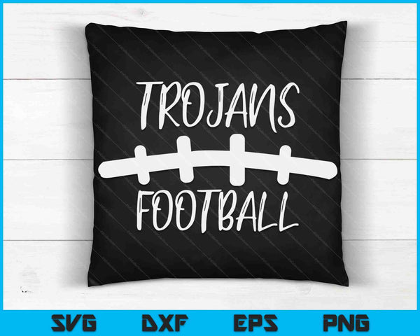 Trojans Football School Spirit Team Mascot Game Night SVG PNG Archivo de corte digital