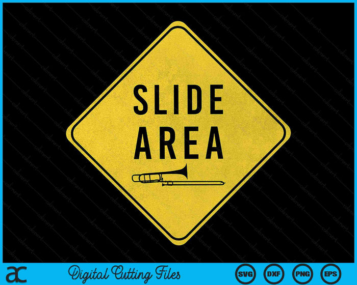 Trombone Slide Area Shield SVG PNG digitale snijbestanden