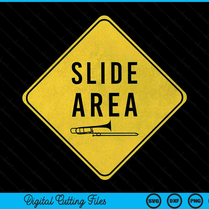 Trombone slide area shield SVG cut file