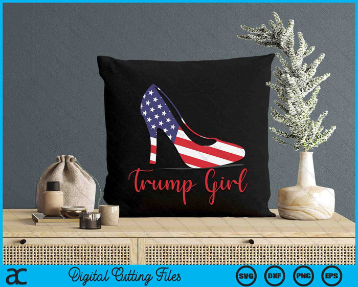 Trump Girl High Heel Stilettos American Flag Trump 2024 SVG PNG Digital Cutting Files