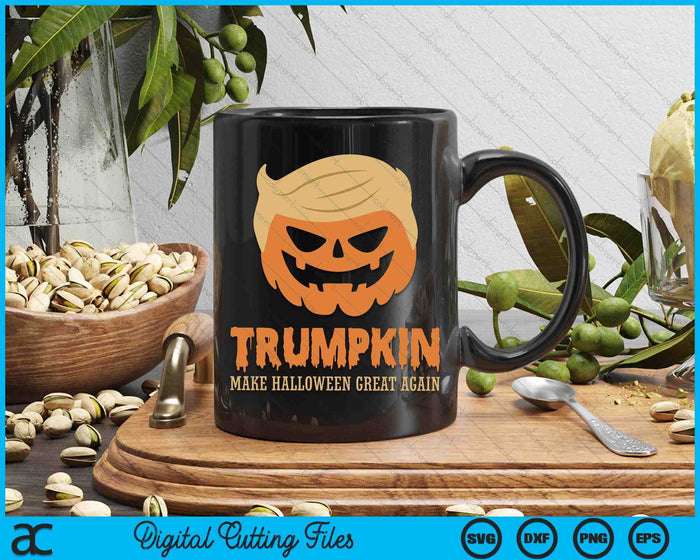 Trumpkin Make Halloween Great Again Jack O Lantern Scary SVG PNG Digital Cutting Files