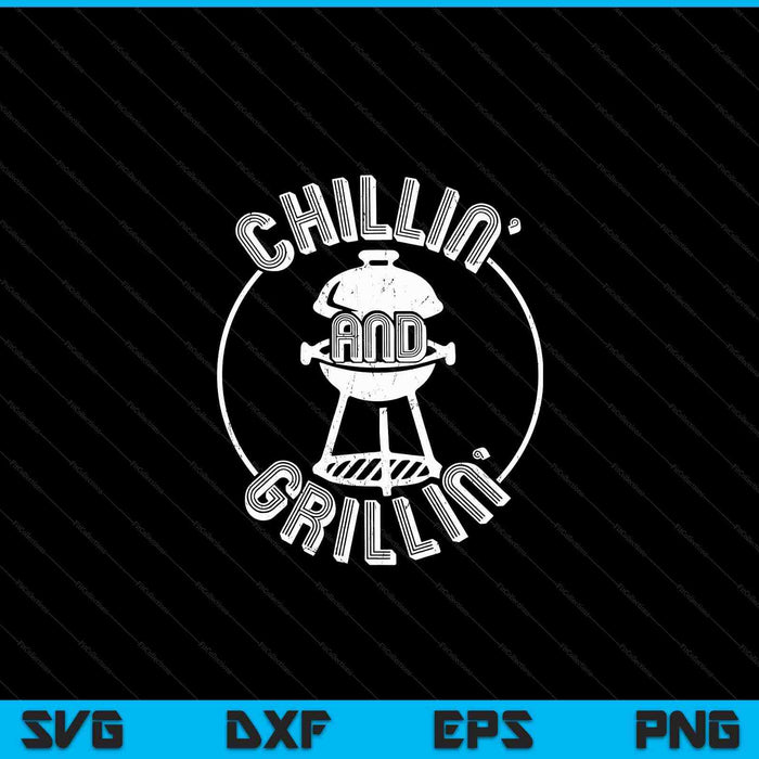 Tu chillin and grillin costume BBQ grilling dad SVG cut file