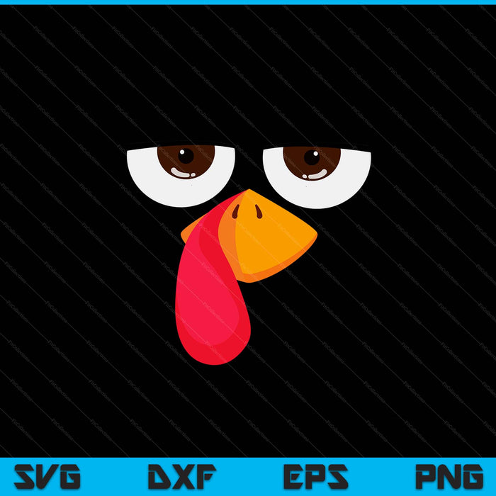 Turkey face Thanksgiving SVG cut file
