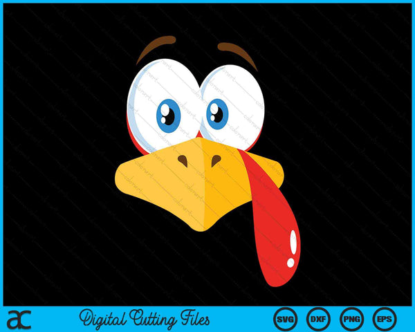 Turkey Face Pilgrim Thanksgiving Costume SVG PNG Digital Cutting Files - on a t-shirt
