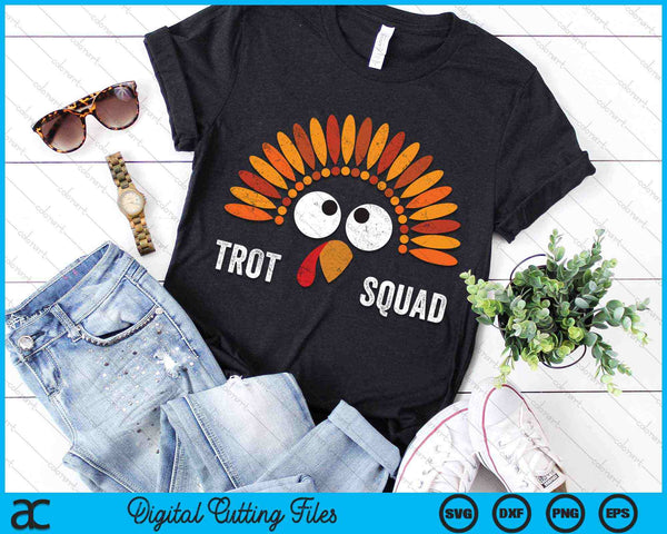Trot Squad Running Turkije Thanksgiving kostuum SVG PNG digitale snijbestanden