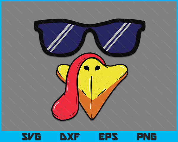 Turkey face Thanksgiving day pilgrim trot costume SVG cut file