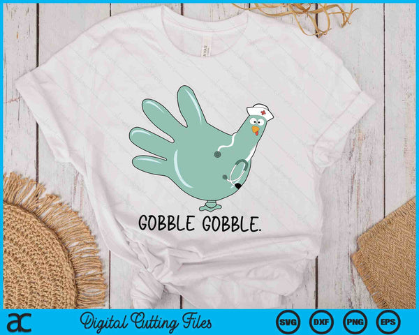 Turkey Glove Thanksgiving Gobble Nurse Thanksgiving Fall SVG PNG Digital Printable Files