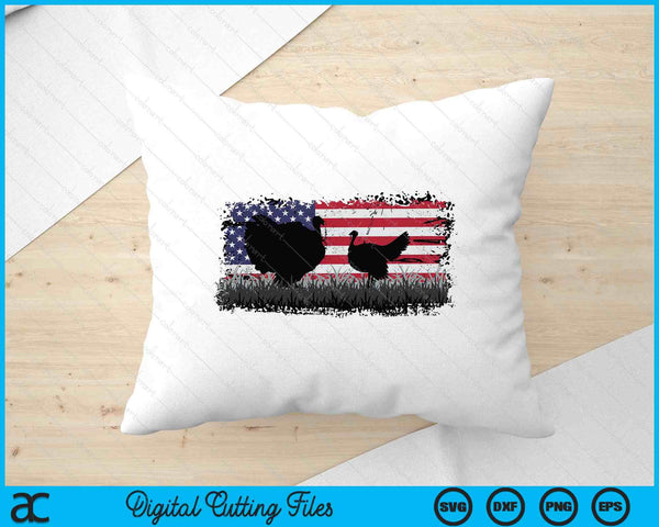 Turkey Hunter  Fun Turkey Hunting Patriotic Usa Flag SVG PNG Digital Printable Files