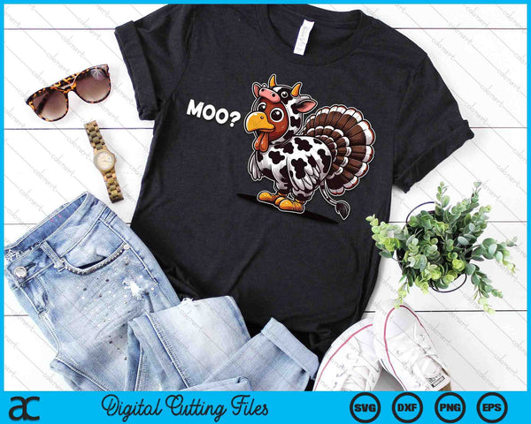 Turkey Moo Funny Thanksgiving Tees Turkey Moo Funny Thanksgiving SVG PNG Digital Printable Files