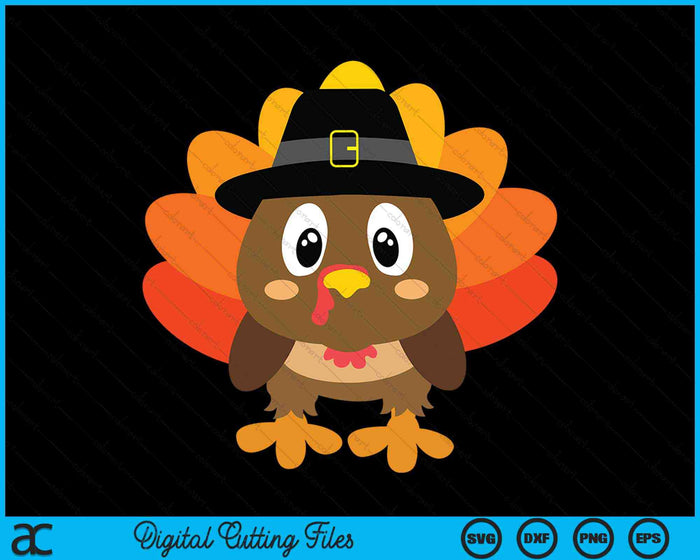 Turkije Pilgrim kostuum Thanksgiving SVG PNG digitale snijbestanden