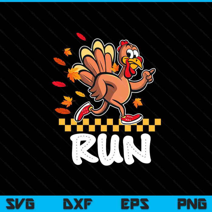Turkey run costume Thanksgiving running turkey day SVG cut file