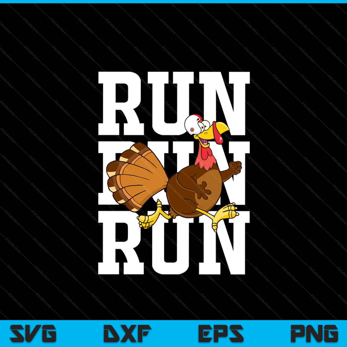 Turkey run costume Thanksgiving running trot SVG cut file