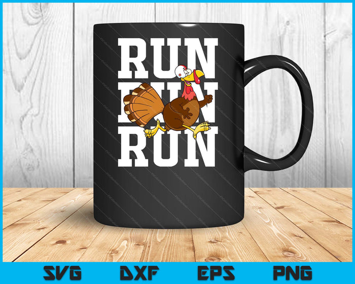 Turkey Run Costume Thanksgiving Running Turkey Trot SVG PNG Digital Printable Files