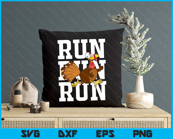 Turkey Run Costume Thanksgiving Running Turkey Trot SVG PNG Digital Printable Files